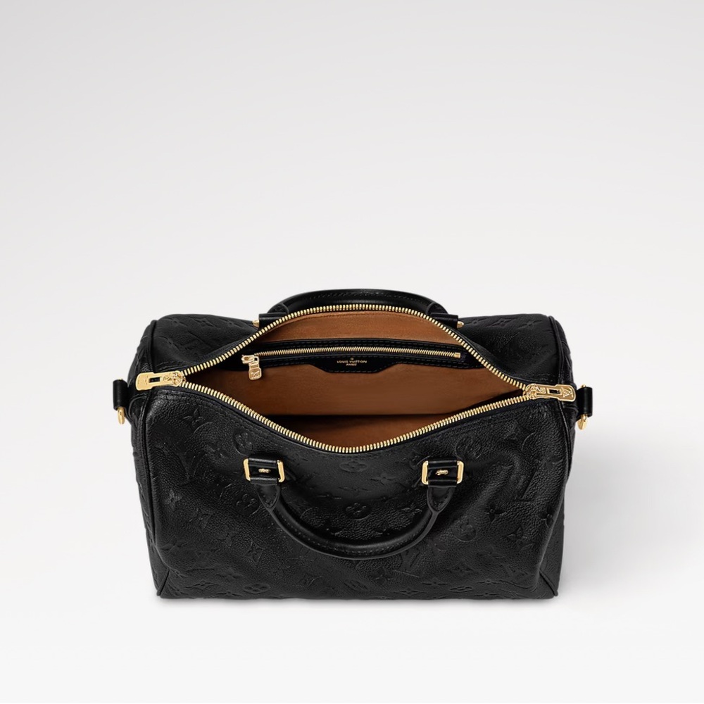 Louis Vuitton Speedy Soft 30 Black Monogram Empreinte Leather Crossbody - Picture 3 of 10
